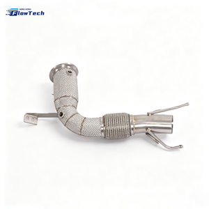Collecteur d'échappement haute performance MINI Cooper S F56 B48 2.0T en acier inoxydable 304 avec bouclier thermique, fixation par boulons, pièce de course haute performance - Product Image 3