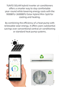 New Hybrid Solar Mini-Split Air Conditioner Heat <b>Pump</b> 9000BTU 12000BTU 18000BTU 24000BTU 36000BTU 4 Working Modes T2(R)-26GW/OF - Product Image 3