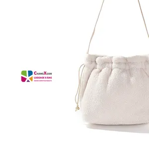 Best Selling Korean Handbag Faux Fur Shoulder Bag Fashion Vintage Cute Plush Sling Bag For Women