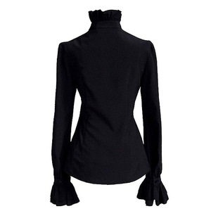 2023 nueva camisa plisada de <span class=keywords><strong>mujer</strong></span> euroamericana traje Medieval Steampunk Victorian Top - Product Image 4