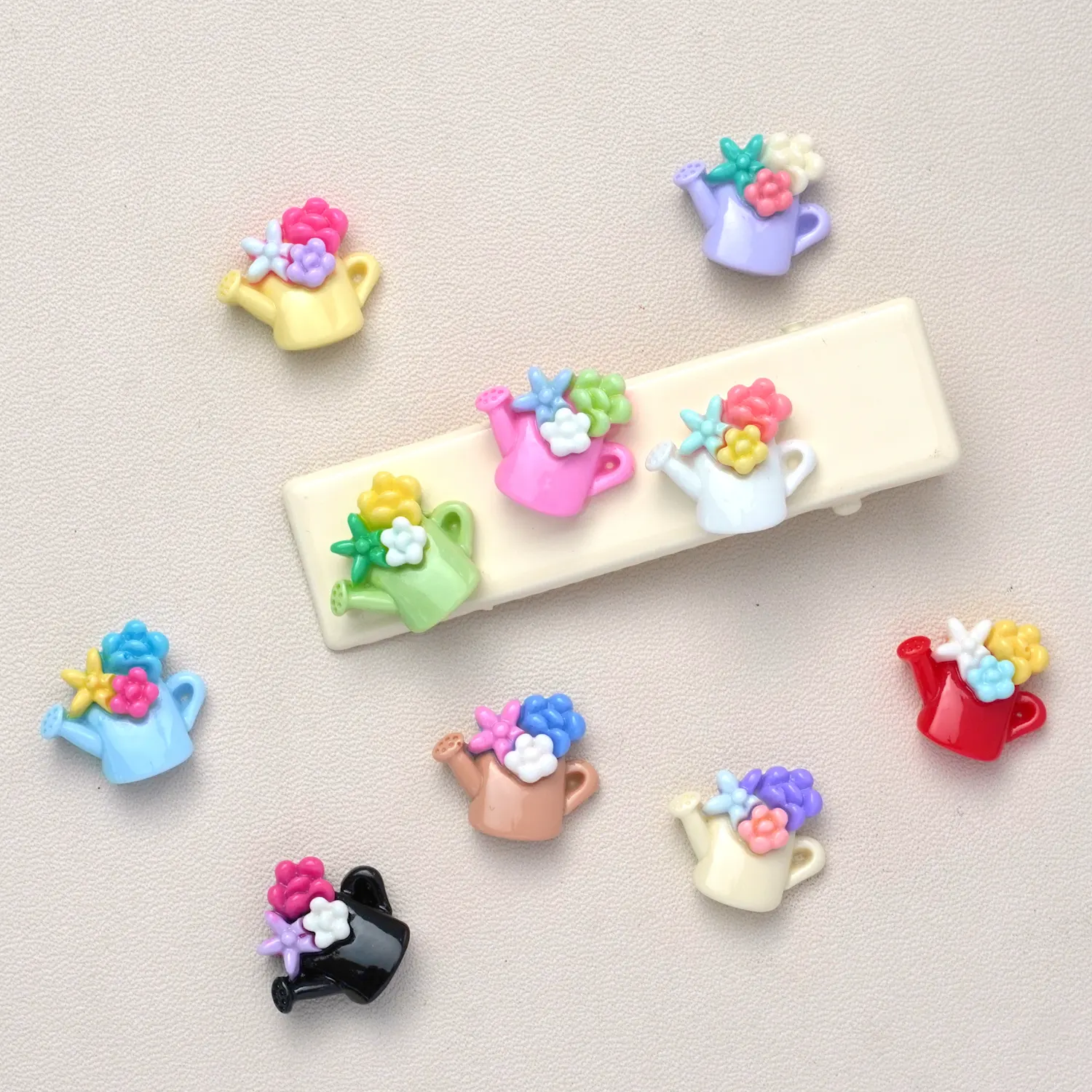 Wholesale Colorful Cute Cartoon Flower Resin Art Crafts For Scrapbooking Embellishment Nail Decoration Cream Glue DIY Materials