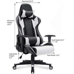 Silla Gamer Reclinable con Masaje, Nuevo Diseño Popular, <span class=keywords><strong>Sillas</strong></span> de Juego Ergonómicas Giratorias con Elevación, <span class=keywords><strong>Sillas</strong></span> de Carreras en Varios Colores - Product Image 4