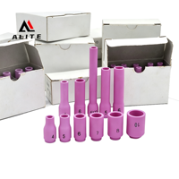Buse en céramique d'alumine allongée Alite WP9 TIG, haute résistance, résistante à la chaleur, rose, pour chalumeau de soudage à l'arc à l'argon, pièces consommables
