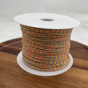 100 Iarde di Filo Intrecciato Dorato da 2mm, Cordoncino in Cotone a 4 Fili per Gioielli, Braccialetti e Componenti - Product Image 3