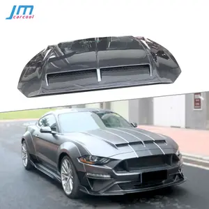 Capot de garniture d'aération de capot de moteur avant en fibre de carbone/FRP pour Ford Mustang coupé cabriolet 2 portes 2018 UP style de voiture - Product Image 1