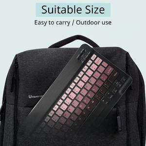 Clavier Bluetooth portable sans fil rechargeable avec dégradé de couleurs personnalisé, clavier allemand, clavier arabe - Product Image 4