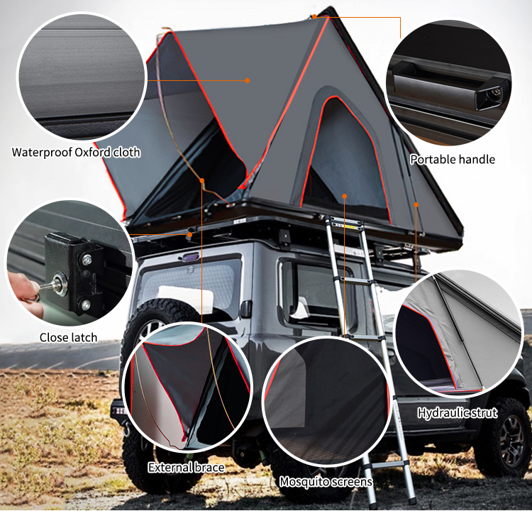 Алюминиевая треугольная оболочка для кемпинга, кроссовера, автомобиля на крыше, жесткая оболочка, крыша автомобиля, на продажу