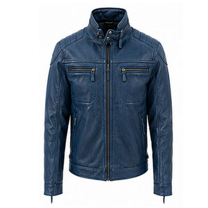 OEM Latest Style Custom Men <b>Leather</b> <b>Jacket</b> <b>Long</b> Sleeve Lightweight High Quality Multiple Color Men <b>Leather</b> <b>Jackets</b> - Product Image 5