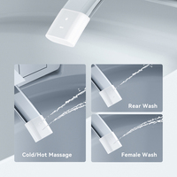 WC intelligent à chasse d'eau automatique en céramique, design moderne, siphon en P/S, CUPC, monobloc, siège chauffant, allongé, double chasse d'eau