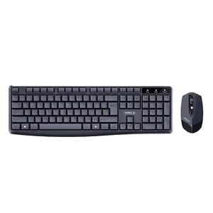 IMICE AN-100 Kit de teclado y ratón inalámbricos de oficina Juego combinado de jugador negro para computadora PC