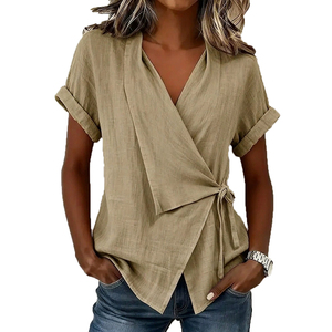 Camiseta personalizada de manga corta para mujer, cómoda, informal, 100% algodón, lisa, para chicas, con estampado de marca, estilo vintage, hecha a máquina. - Product Image 1