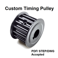Poulie de distribution HTD 5M en aluminium haute précision, légère, anodisée noire, pour transmission de moteur servo