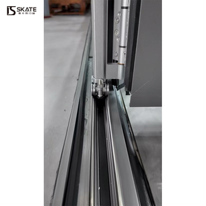 باب قابل للطي من سبائك الألومنيوم بتصميم عصري ورؤية بانورامية مع أعمدة بسيطة وزجاج شفاف لغرف النوم والشرفات - Product Image 5