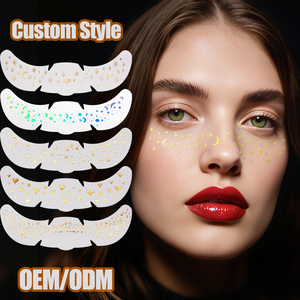 Tatuajes Temporales Impermeables para <span class=keywords><strong>Cara</strong></span> y Cuerpo en Colores Dorado/Plateado, Papel Ecológico, Diseño <span class=keywords><strong>Indio</strong></span> Sexy <span class=keywords><strong>de</strong></span> Larga Duración - Product Image 3