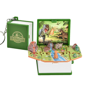 NOUVEAU 18 styles Porte-clés Mini <span class=keywords><strong>Livre</strong></span> Jouets de Décompression Dinosaure Basketball Football Noël Fidget Toy 3D <span class=keywords><strong>Pop</strong></span> <span class=keywords><strong>Up</strong></span> Book For Gifts - Product Image 1