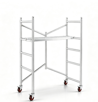 Échafaudage mobile pliable, plateforme de travail à hauteur réglable, échafaudage de construction portable en acier galvanisé