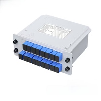 1x64 1x32 1x16 1x8 1x4 1x2 SC APC UPC LGX kotak jenis optical fiber splitter Fiber FTTH jaringan PLC ABS Splitter