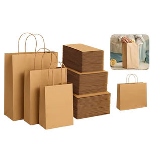 Your Own Logo Food Delivery Kraft Paper Bakery <b>Bags</b> Takeaway Paper <b>Bags</b> for Food Packaging - Product Image 1