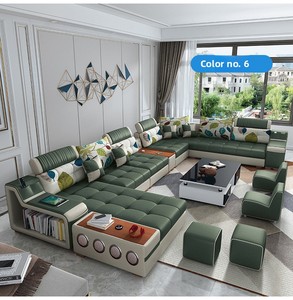 Canapé de salon en forme de U, technique, en éponge de latex, détachable et lavable, pour appartements grands et petits, style moderne et simple, vente directe usine - Product Image 3