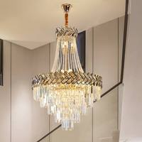 Современная роскошная золотая хрустальная люстра-подвеска Zeal Lighting для больших отелей, потолочный светильник для декора