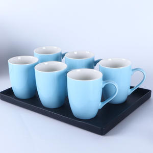 Sky Blue Ceramic <b>Mug</b> Solid Color Coffee Cup For Giveaways 50 Pieces Per Bag From Zhuzhou Liling HB008 - Product Image 5