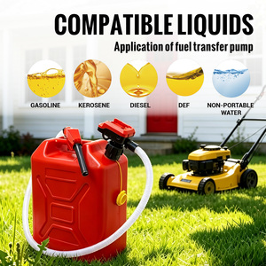 Pompe de transfert de carburant sans fil avec arrêt automatique et buse manuelle 4,6 GPM, compatible avec les batteries DeWalt 20V ou Milwaukee 18V pour essence et diesel - Product Image 5