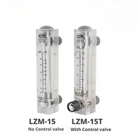 Débitmètre à panneau à filetage interne LZM-25 1000L/heure, en acier inoxydable, avec tube en verre flottant, rotamètre pour systèmes RO, gaz, air, liquide, 4%