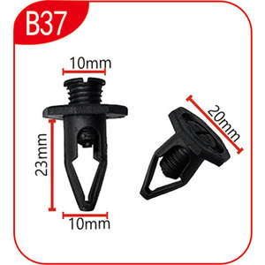 Clips de fixation pour garniture de voiture Honda Accord B37 10 mm x 23 mm, attaches en plastique noir pour réparation et remplacement du pare-chocs - Product Image 1