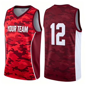 Maillot de basket réversible camouflage pour le jour du match, personnalisé avec nom et numéro d'équipe, double face, sans manches, imprimé 100% - Product Image 5
