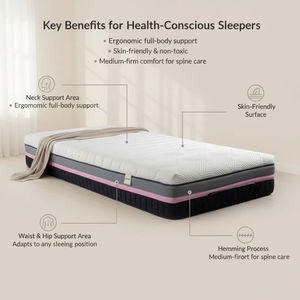 3D-Memory-Foam-Matratze Komfortabel Anpassbar Luxuriös Hotel Mittelweich Atmungsaktiv Modern Für Schlafzimmer und Schulen - Product Image 2