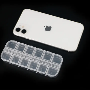 12 Grid Plastic <b>Storage</b> <b>Box</b> Nail Art Decor Accessories Diamond Painting <b>Tool</b> Jewelry Bead Salon Manicure Organizer Container - Product Image 2