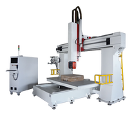 Table mobile 4x8 ft 5 axes cnc art routeur multi tête cnc machine travail du bois métal coupe 5 axes centre d'usinage pour le bois