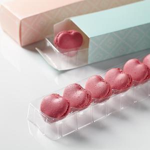 Thanh lịch 6 cái tùy chỉnh <span class=keywords><strong>Macaron</strong></span> hộp có thể tái chế Pet bao bì nhựa cho thực phẩm bánh & sô cô la hiển thị - Product Image 3