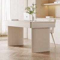 Bureau en fer de style crème au beurre blanc pur moderne minimaliste écologique durable maison ensemble de chaises de bureau d'étude compactes pour les petits espaces