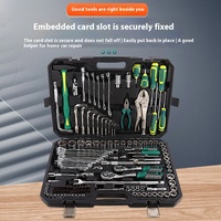 142 pièces boîte à outils de réparation automatique à double usage pour clé à main tournevis à cliquet pince à baril combinaison