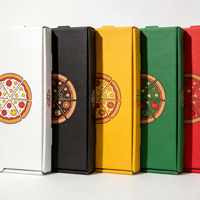 Boîte à pizza en carton ondulé jetable 7'' personnalisée, imprimée, recyclable et résistante à la graisse pour emporter