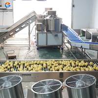Fabrieksleverancier aardappelwas-, schil- en snijmachine, op maat gemaakte aardappelproductielijn