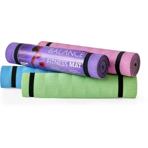 Double Warna XPE Kebugaran Keseimbangan Yoga Mat 6MM Gym Pad