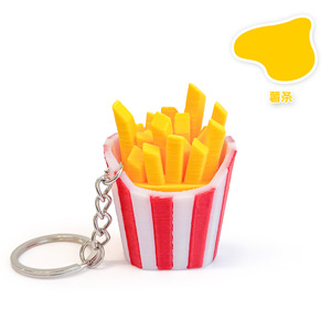 Promotional <b>Toy</b> Gift 3d Printed Fried Chicken And French Fries Clicker Switch Button, <b>Stress</b>-<b>relief</b> <b>Toy</b> Keychain Pendant - Product Image 5