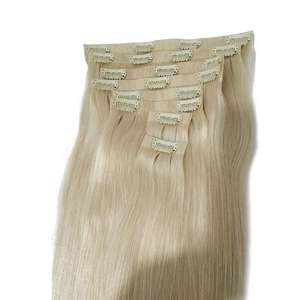 Extensiones de cabello Jasmine 100% cabello humano virgen con clip, extensiones de cabello con clip sin costuras, extensiones de cabello humano natural de lujo. - Product Image 3