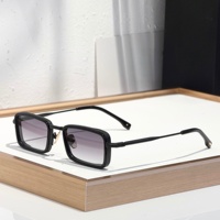 JD PIERCE 48-21-145 Lunettes de soleil pour hommes et femmes de qualité supérieure, lunettes de soleil de créateur, style punk classique, luxe, en acétate, UV400, avec boîte