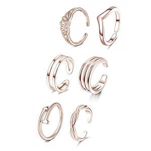 Stainless Steel Stackable <b>Open</b> <b>Rings</b> Hypoallergenic Comfortable Fit Adjustable Design Ideal For Daily Use Or Gifting - Product Image 2