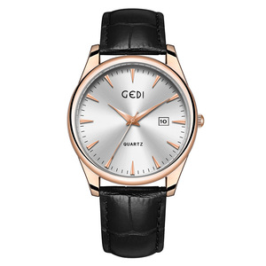 Reloj de Cuarzo de Negocios con Esfera Grande para Parejas, Resistente al Agua, con Correa de Cuero Genuino, Calendario y Cronómetro, Relojes de Cuarzo Populares al por Mayor - Product Image 3
