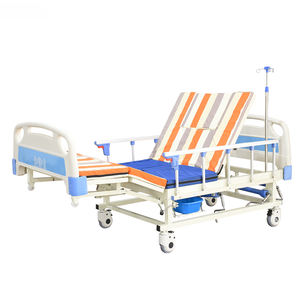 نظام سرير التمريض اليدوي ذو الخمسة قضبان المنحنيات الكاملة القابلة للتعديل - معدات العلاج التمريضي للمستشفيات مع وظيفة المرحاض - Product Image 4
