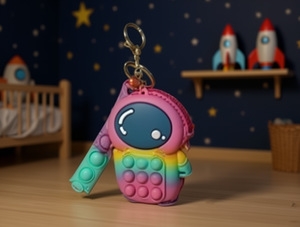 Monedero Antiestrés de Astronauta, Mini Monedero con Cremallera, Llavero de Dibujos Animados Unisex, Menos de 2 Pulgadas - Product Image 2