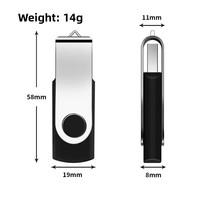 Flashdisk USB Logam Putar Grosir Antarmuka USB 2.0/3.0 Cetak Sablon Pilihan Kapasitas Kecil Promosi