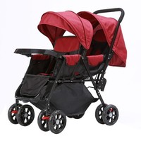 Poussette de Voyage Luxe Landau Bébé Double Pliable pour Bébés