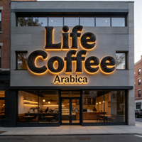 Enseigne LED personnalisée pour entreprise, étanche, pour l'extérieur, avec lettres 3D, pour restaurant, fast-food, publicité sur le devant