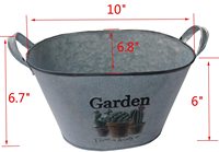 Pots à fleurs en fer pour plantes succulentes de jardin et de maison, gris, logo personnalisé, paniers en métal avec poignée