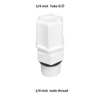 Conectores de tubo Jaco 1/4, Conector de compresión de plástico para sistemas de ósmosis inversa de tubo RO, agua